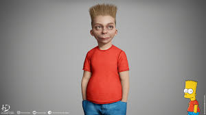 Artstation 3d Model Of Bart Simpson Real Time Hossein Diba In 2020 Bart Simpson Los Simpson Bart