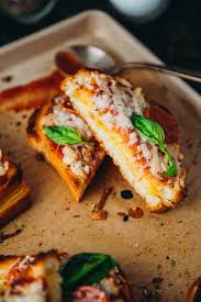 Mayonnaise on one side of each slice of bread. Vegan Sheet Pan Grilled Cheese Pizza Sandwiches Liv B