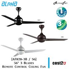 This is a specialized type of ceiling fan blade that's directing air flow in both directions at the same time. Alpha 56 3 Blades Remotely Ceiling Fan Af828 3b 56 Af828 56 Remote Control Type Kipas Siling é£Žæ‰‡ Shopee Malaysia