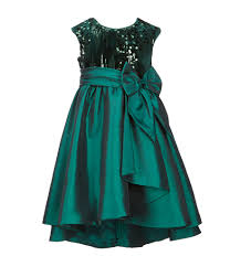 Bonnie Jean Little Girls 4 6x Sequin Embellished Taffeta Hi Low Dress Dillards