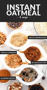Easy Instant Oatmeal Recipes In 2020 Instant Oatmeal Recipes Healthy Oatmeal Recipes Homemade Instant Oatmeal