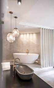 Elegant Bathroom Lighting Fixtures Luxury Bathroom Grab Rails Luxurybathroomlight Elegant Bathroom Bathroom Interior Design Bathroom Interior