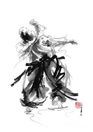 Aikido Art Bushido Poster Japanese Painting Sumi E Matrial Arts Print Art Print By Mariusz Szmerdt In 2021 Art Japanese Painting Peace Art