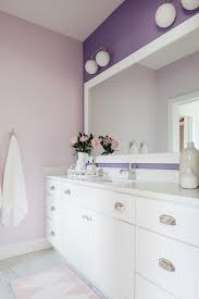 Purple seems to stir up strong emotions: Pink And Purple Walls In Kids Bathroom Transitional Bathroom