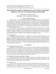 In its initial years of operation, dewina food industries sdn bhd was better known as a supplier of military rations to regional armies and the united production capacity was increased to meet growing demands. Marketing Environment Segmentation And Targets In Peninsular Malaysia The Case Of Gardenia Bakeries Sdn Bhd Market Segmentation Marketing