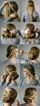 Von der romantischen hochzeitsfrisur mit blumenschmuck bis hin zum klassischen dutt. Lange Blonde Haare Graue Bluse Hochsteckfrisur Selber Machen Frisur Hochgesteckt Haarband Frisur Hochsteckfrisur