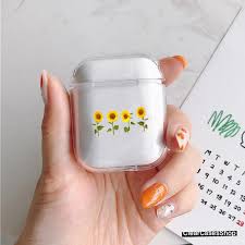 Airpod Case Sunflower Airpod Case Clear Airpod Case Sunflower Airpods Cases Made In Uk In 2020 Airpod Case Girly Phone Cases Earbuds Case