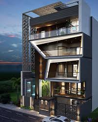 Flowers, trees, outdoor furniture, leisure objects, pools, etc. Facade Exterior Ansa Interiors Small House Design Exterior 3 Storey House Design Small House Front Design