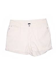 Details About Faded Glory Women White Denim Shorts 20 Plus
