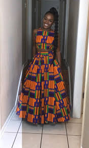 African Kente Cloth Prom Dress African Print Fashion Dresses African Dress African Design Dresses