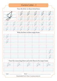 Download free worksheet subject english category start writing alphabets topic print cursive letters. Capital Letter J In Cursive Suryascursive Com