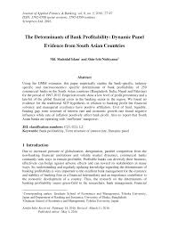 Thus, the savings bank interest calculated on daily product basis will be paid at quarterly intervals on 30th june, 30th september, 31st december & 31st. Pdf The Determinants Of Bank Profitability Dynamic Panel Evidence From South Asian Countries
