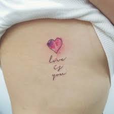 Tattooist Doy On Instagram 옆구리의 수채화 하트와 레터링 Tattoo Tattooing Tattooistdoy Heart Watercolortattoo Lettering 타투 타투이스트도이 수채화 하트 하트 문신 문신 사랑 문신