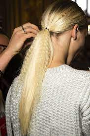 Photos Via Vogue Uk Major Props To The Hair Team At Stella Mccartney S S 2015 Who Knew Crimped Hair Styles Crimped Hair Hair Inspiration
