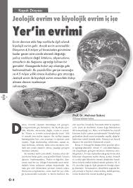 Pdf Sakinc M 2006 Jeoloji Ve Biyolojik Evrim Ic Ice Yerin Evrimi Bilim Ve Gelecek Dergisi 26 8 33