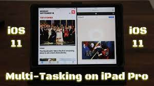 Split Screen Multitasking On Ios 11 Running On Ipad Pro Superb Youtube