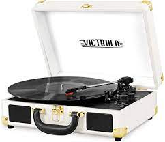 Embrace the vinyl boom with the we've researched all the top turntables, and got some killer advice from neil white, purchasing. Amazon Com Victrola Vintage 3 Speed Bluetooth Portable Suitcase Record Player With Built In Speakers Upgraded Turntable Audio Sound Includes Extra Stylus White Vsc 550bt Wh Electronics