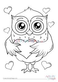 This coloring page belongs to these categories: Owl Valentine Colouring Page