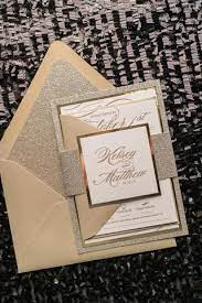 Clearance Theresa Fancy All Gold Glitter Letterpress Sample Original Wedding Invitations Fun Wedding Invitations Letterpress Wedding Invitations