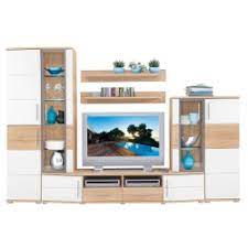 Einen wesentlichen beitrag zu den kleinen preisen in jedem möbel boss prospekt leistet das große. Wohnwand Jam San Remo Eiche Nachbildung Weiss Ca 295 X 197 X 51 Cm Mobel Boss