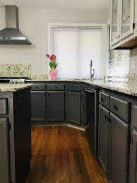 Paint Your Kitchen Cabinets Without Sanding And Priming Diy Colorful Designer Kitchen Cabinets Budget Friendly Kitchen Remodel Black Kitchen Cabinets