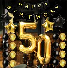 Whether you're trying to find a party idea for a husband, father, friend, or other, we've got you covered. 50th Birthday Decorations Party Supplies Party Favors Accessories Great For Men And Women S 50th Birthday Party Anniversary Includes A 50th Birthday Decor Banner 22 Gold Black Balloons Pack Buy