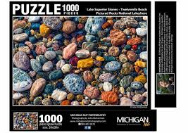 Made from real wood and looks like a . Lake Superior Stones 1000 Piece Puzzle Lake Superior Picture Rocks Michigan