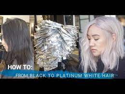 The beauty of platinum blonde lies in the fact that it can be used in any hair color. 39 How To From Black To Platinum Blonde Hair Transformation Full Foil Technique Youtube Blonde Hair Transformations Hair Transformation Ice Blonde Hair