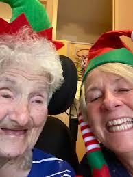 Santa visits Trader Ted's store