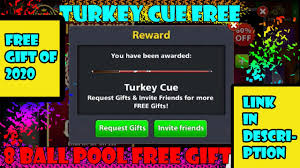 After clicking on the link, you will wait 35 seconds, after which you will be taken to 8 ball pool game to get turkey. 8 Ball Pool Free Turkey Cue Reward 2020 Link In Description Youtube