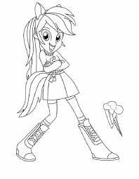 While coloring the pages, let the kids wander about in the ponyville in their imagination. Rainbow Rocks Rainbow Dash Coloring Pages Novocom Top