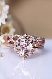 Affordable Engagement Ring Unique Vintage Rose Gold Engagement Ring And Wedding Band E Engagement Rings Affordable Wedding Rings Vintage Wedding Rings Unique