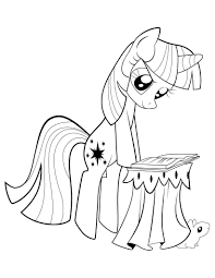 Equestria girls from my little pony coloring pages. My Little Pony Twilight Sparkle Reading Coloring Page My Little Pony Coloring Pages