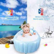 4.4 out of 5 stars 256 Buy Relaxing Baby Inflatable Baby Bathtub Newborn Baby Bathtub Seat For Infant Non Slip Baby Pool For Sitting Up Portable Toddler Tub Shower Foldable Travel Tub With Pool Toy Air Pump Accessories Online
