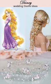 Disney Wedding Theme Rapunzel Flower Bridal Hair Vine By Topgracia Topgraciawedding Disneyweddin Disney Wedding Theme Disney Inspired Wedding Tangled Wedding