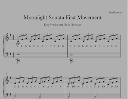Moonlight sonata 1st mvt easy elementary piano sheet music. Shop Ruth Pheasant Piano Lessons