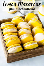 Lemon Macarons Recipe Lemon Macarons Macarons Lemon Recipes