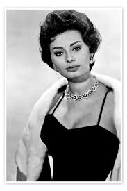 Sophia Loren Portrait print by Everett Collection | Posterlounge