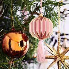West Elm Ornaments Pink Paper Accordion Ornaments Set Of 3