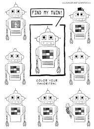 Robot Activity Page Robot Activity Robot Birthday Party School Age Activities