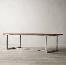 T Brace Rectangular Extension Dining Table Rh 120 Extend To 150 In 2020 Extension Dining Table Dining Table Bath Furniture