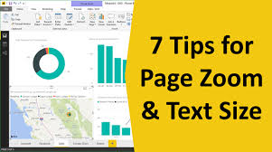 How To Change The Page Zoom And Text Size In Power Bi Desktop