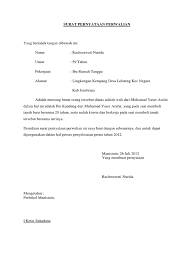 Contoh surat pernyataan adalah surat yang digunakan untuk menyatakan sesuatu kepada penerima. Surat Pernyataan Perwalian