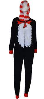 Dr Seuss Cat In The Hat Costume Onesie Pajama Womens Loungewear Onesie Pajamas Stylish Winter Outfits