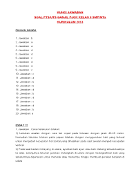 Soal uts bahasa indonesia kelas 9. 9 Kunci Jawaban Soal Pts Pjok Kelas 9 Semester 1