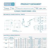 EF20 Flyback Transformer Datasheet | PDF | Electrical ...