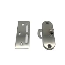 There is a 3/4 gap between the plates when locked. Stainless Steel Sliding Privacy Barn Door Latch Open Lock From Both Sides Buy Barn Door Latch Lock Bathroom Barn Door Lock Sliding Bathroom Door With Lock Product On Ec Hardware