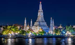 When you're in love 1995. Fondos De Pantalla Tailandia Bangkok Templo Rios Amarradero Rayos De Luz Noche Ciudades Descargar Imagenes