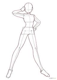 How to draw anime body with step by step tutorial for. How To Draw Anime Bodies Step By Step For Beginners Drawing Anime Bodies Anime Drawings Body Template