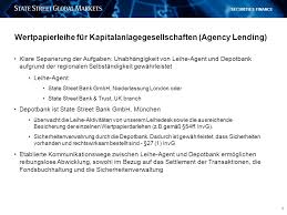 The cfo provides leadership to the finance teams supporting institutional services, global markets, global exchange and the corporate functions within the legal entity and. Wertpapierleihe Im Fondsgeschaft Ppt Video Online Herunterladen
